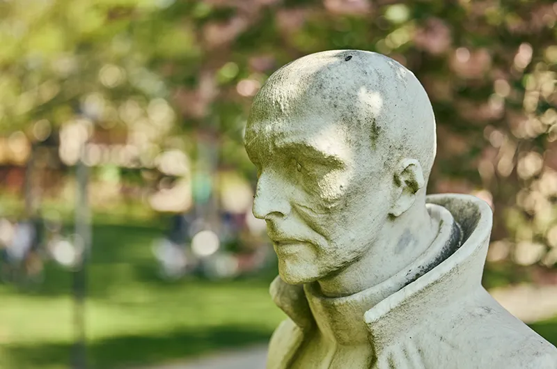 St. Ignatius statue at Loyola Maryland
