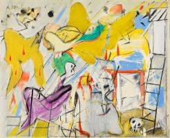 multicolor abstract painting by Willen de Kooning