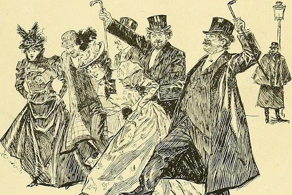 An illustration depicting bohemianism in the early 1900s