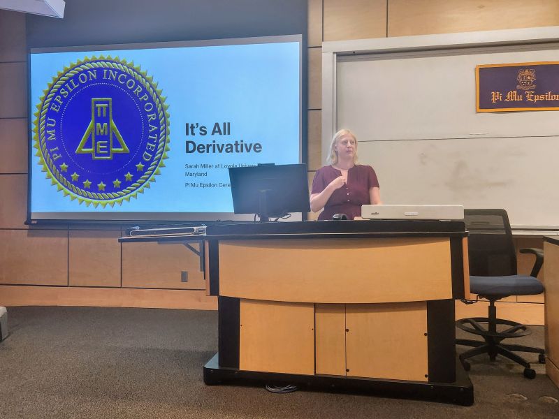 Srah Miller delivering her speech 