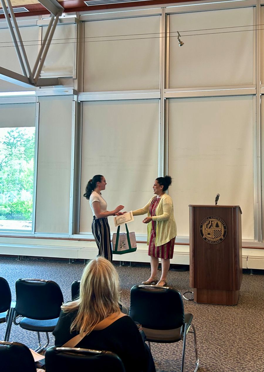 Maria Fisk winning MLL Award