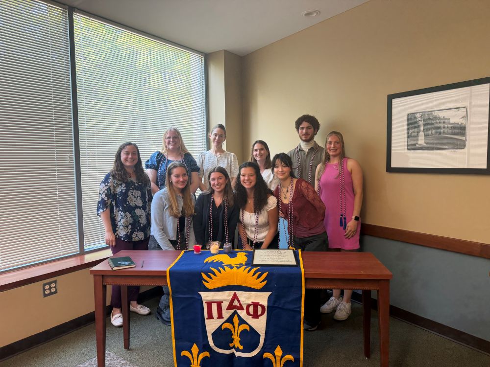 Pi Delta Phi Inductees with faculty