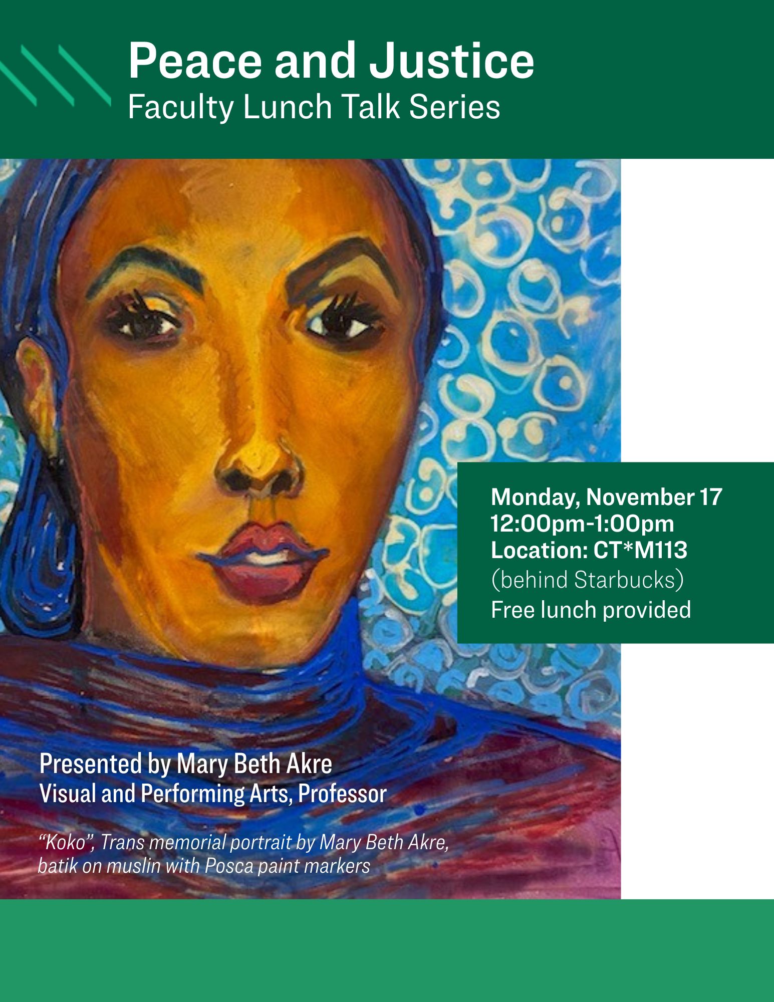 Flyer of We're All Stories Faculty Lunch Talk Series