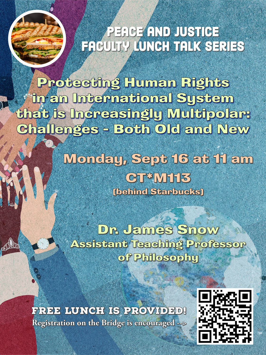 Jim Snow lunch talk poster