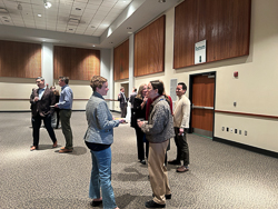 People standing around at a reception