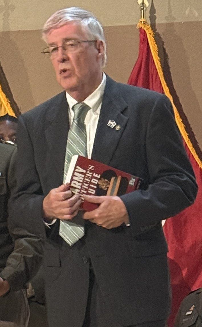 COL(Ret) Hilsher at Commissioning Ceremony