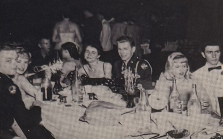 Cadets at Inaugural Military Ball, April 25, 1953.