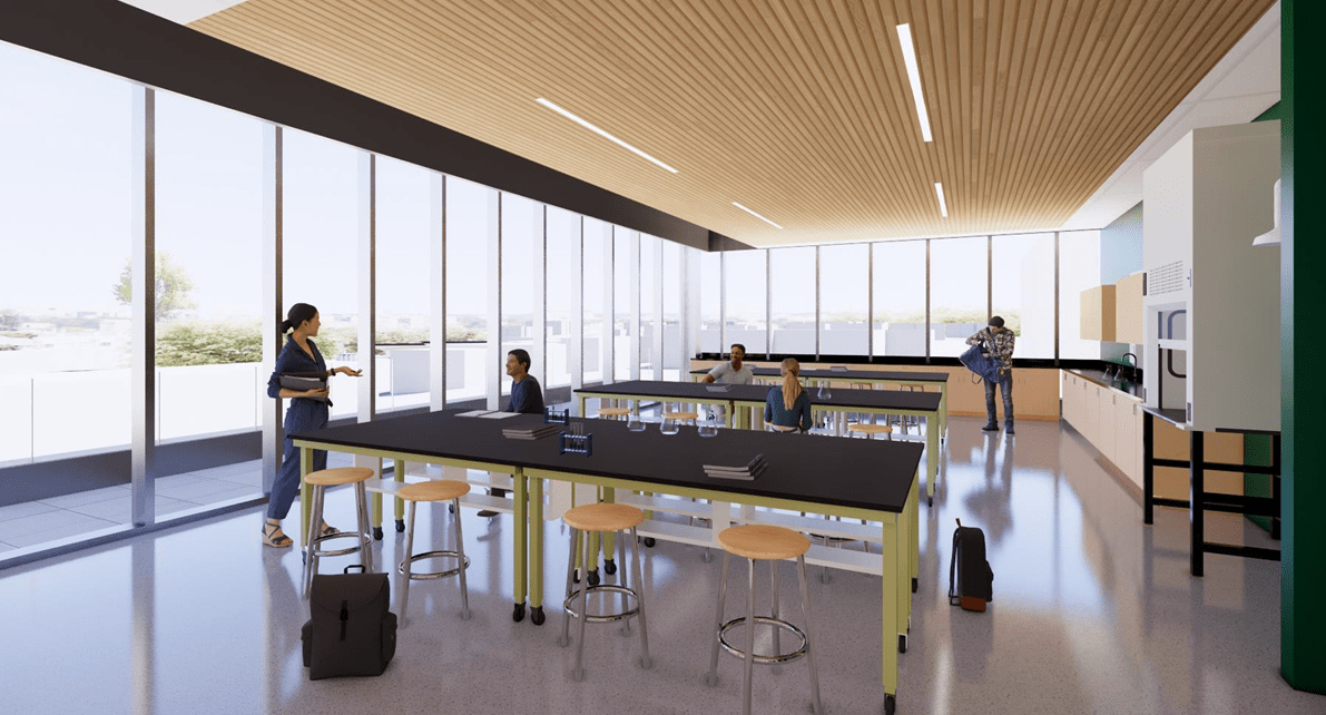 Rendering of a new lab in Donnelly Science Center