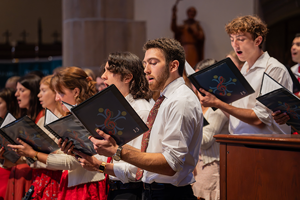 Chapel Choir singing during Mass of the Holy Spirit 2024