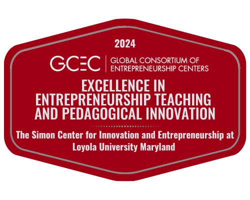 red badge for Global Consortium of Entrepreneurship Centers 2024 Pedagogical Award