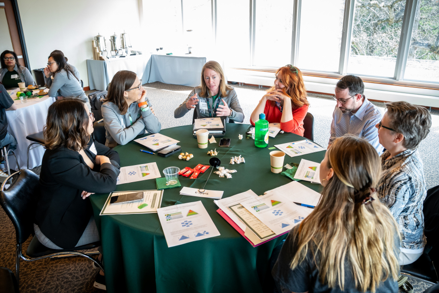 people having discussion at CRE Symposium
