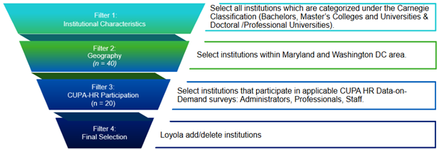 5 tiered filter visual of local peer group