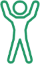 person arms up icon