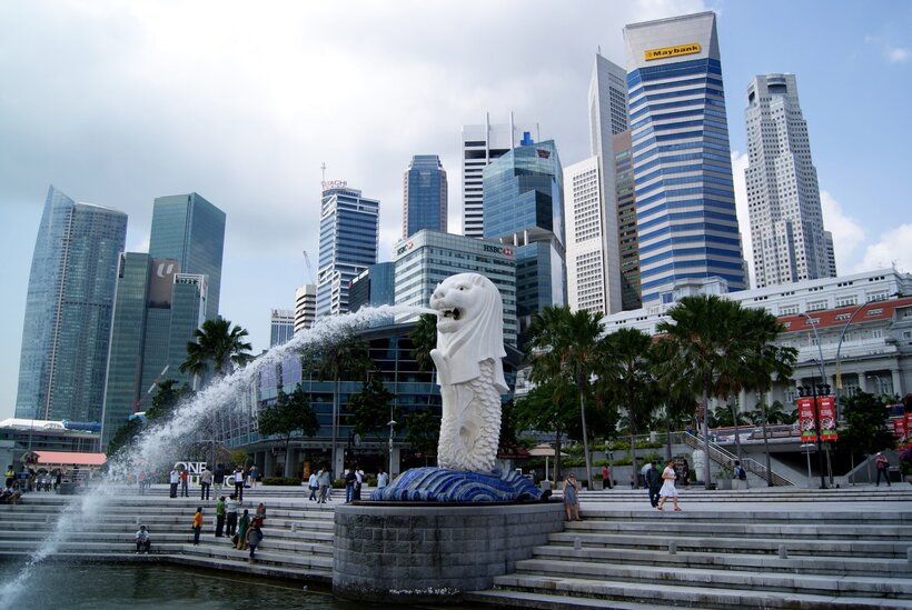 Downtown Singapore.