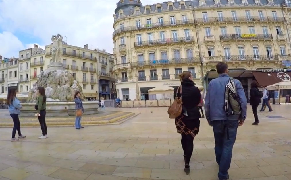 Walking around Montpellier - Press enter to play