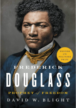 Cover of Frederick Douglass: Prophet of Freedom showing a portrait in color of Frederick Douglass in three-quarter profile