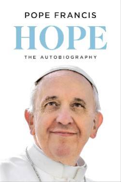 Book cover featuring a headshot of Pope Francis smiling on a white background