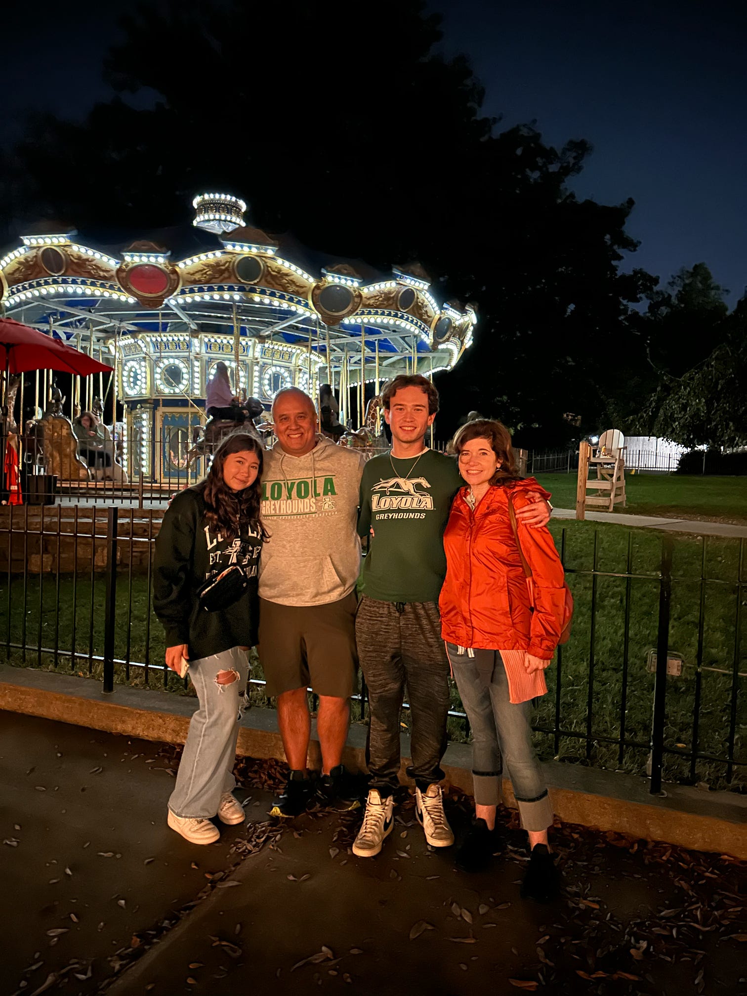 Family standing in front of 