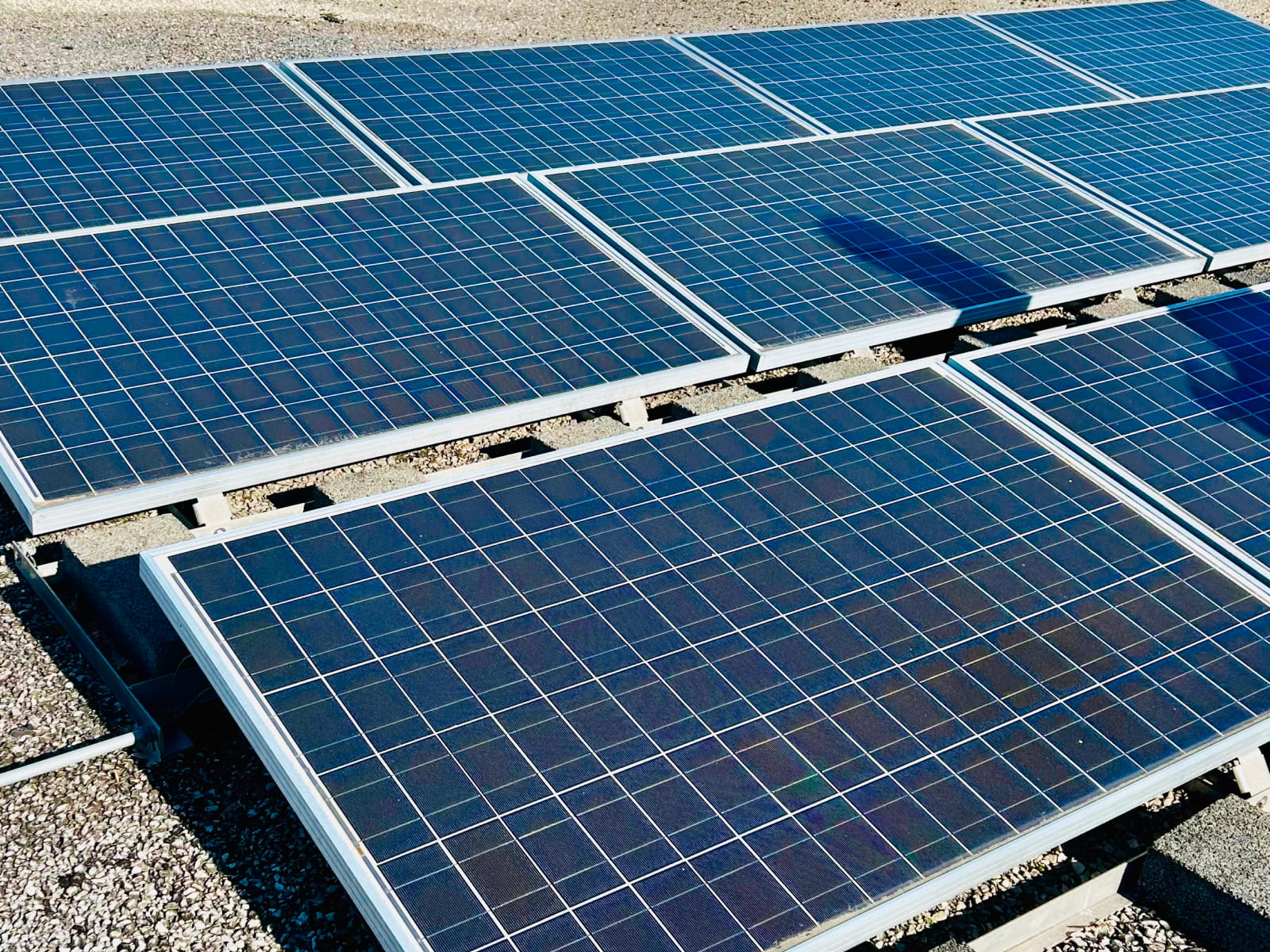 solar panels in daylight