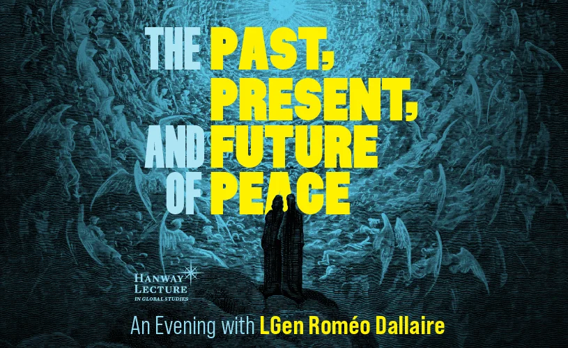 Gustav Dore's illustration of Dante's Paradise behind the text The Past, Present, and Future of Peace