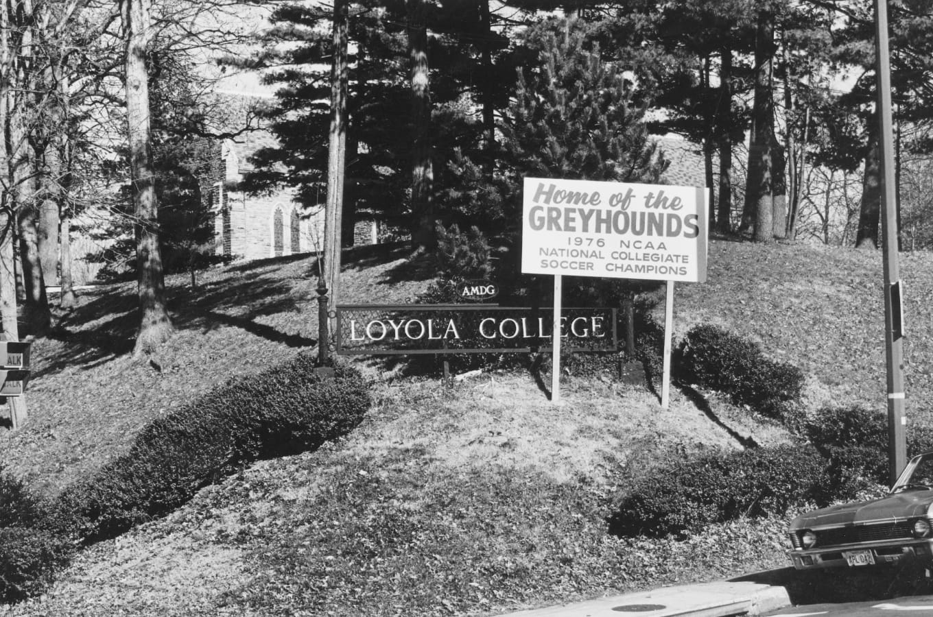 Main Campus Sign  at Loyola University
