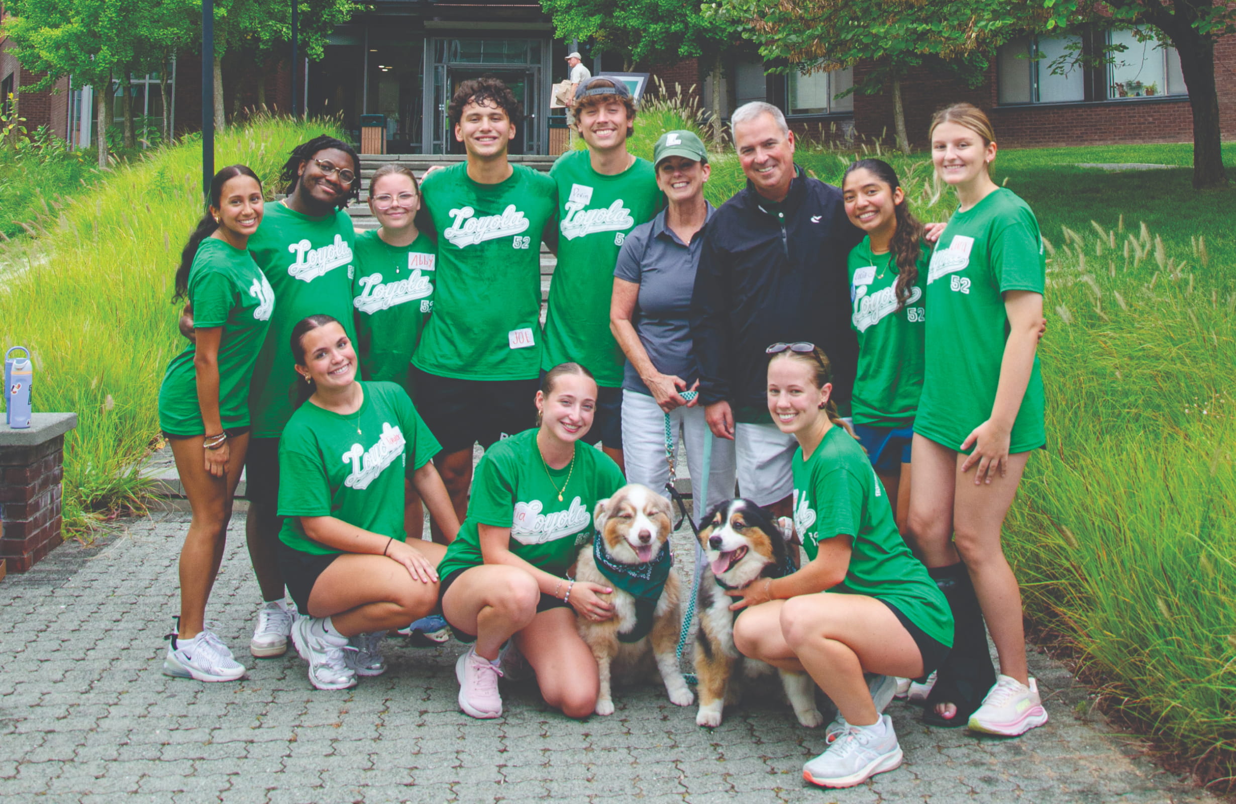 A group picture of President Terrence M. Sawyer, J.D. and Loyola students
