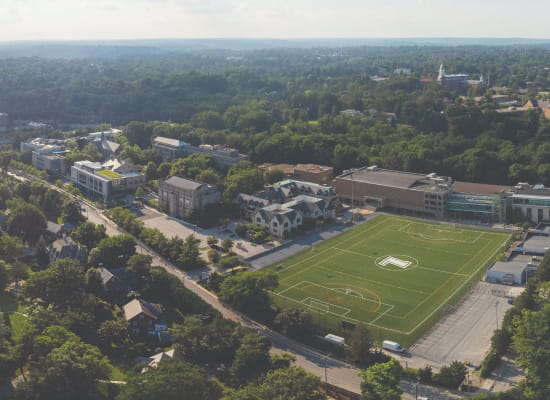 Aerial view of Loyola University Maryland