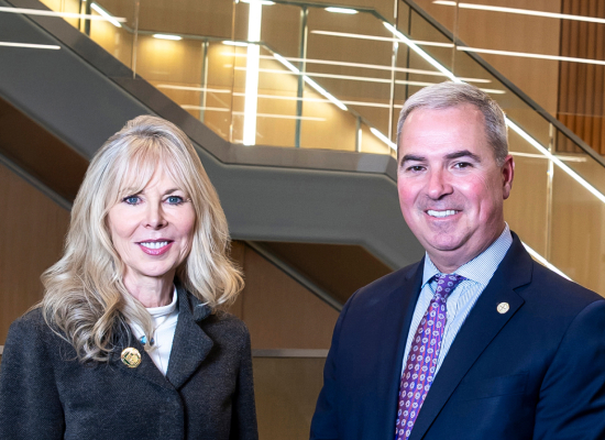 Susan Bloomfield, MBA and President Terrance M. Sawyer, J.D.