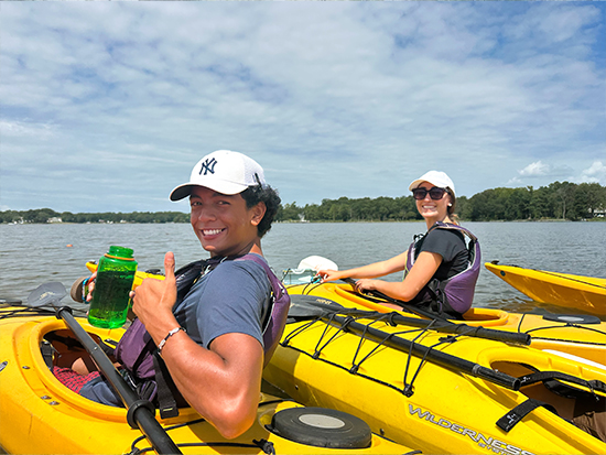 Loyola Students Kayaking