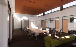 The rendering of the Hanway Academic Loft in the new Fernandez Center