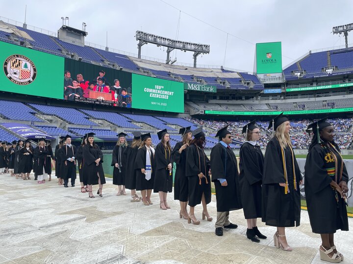 Loyola's 2022 Commencement Exercises at the M&T Bank Stadium on Saturday, May 14.
