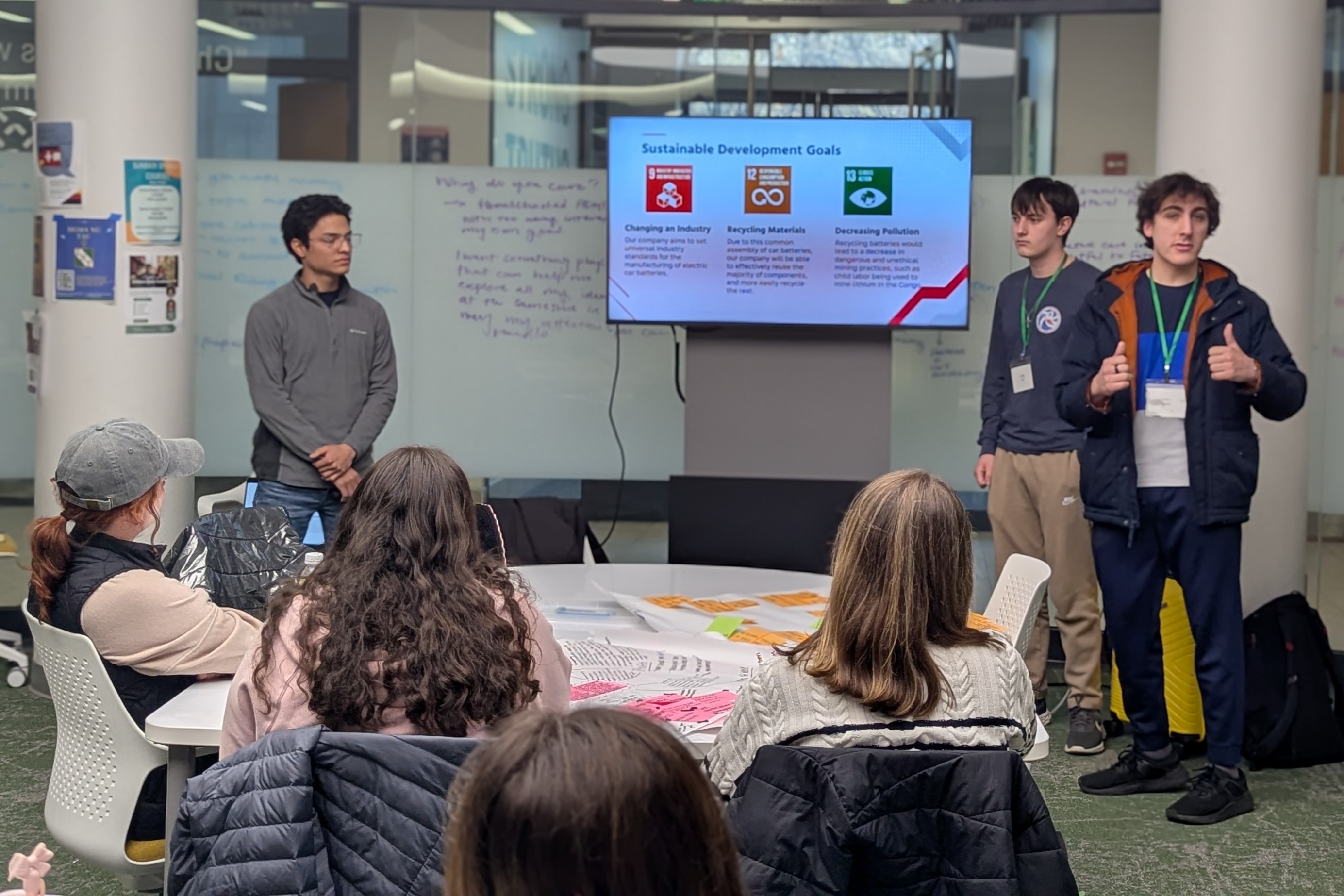 Cardoza, Lee, and Pavlik present at the Greyhound Pitch Competition in February 2025