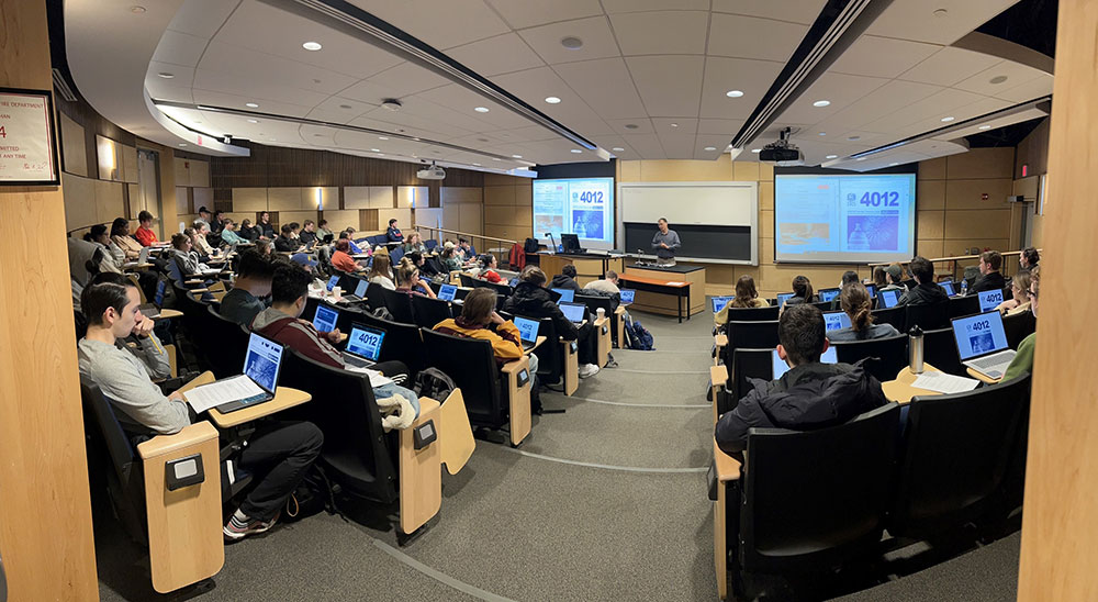 Loyola students participate in a VITA training led by Rob Bader, J.D., director of tax operations for Creating Assets, Savings and Hope (CASH) Campaign of Maryland