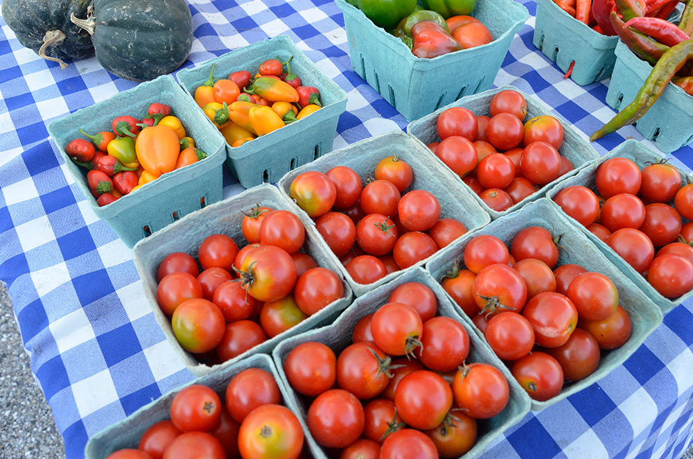 Fresh produce on display at the Govans Farmers Market 