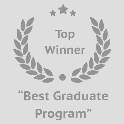 Laurels around the words 'Top Winner' above the words 'Best Graduate Program'